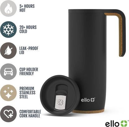 Ello Magnet 18oz Stainless Steel Water Bottle - Insulated & Leak-Proof Design