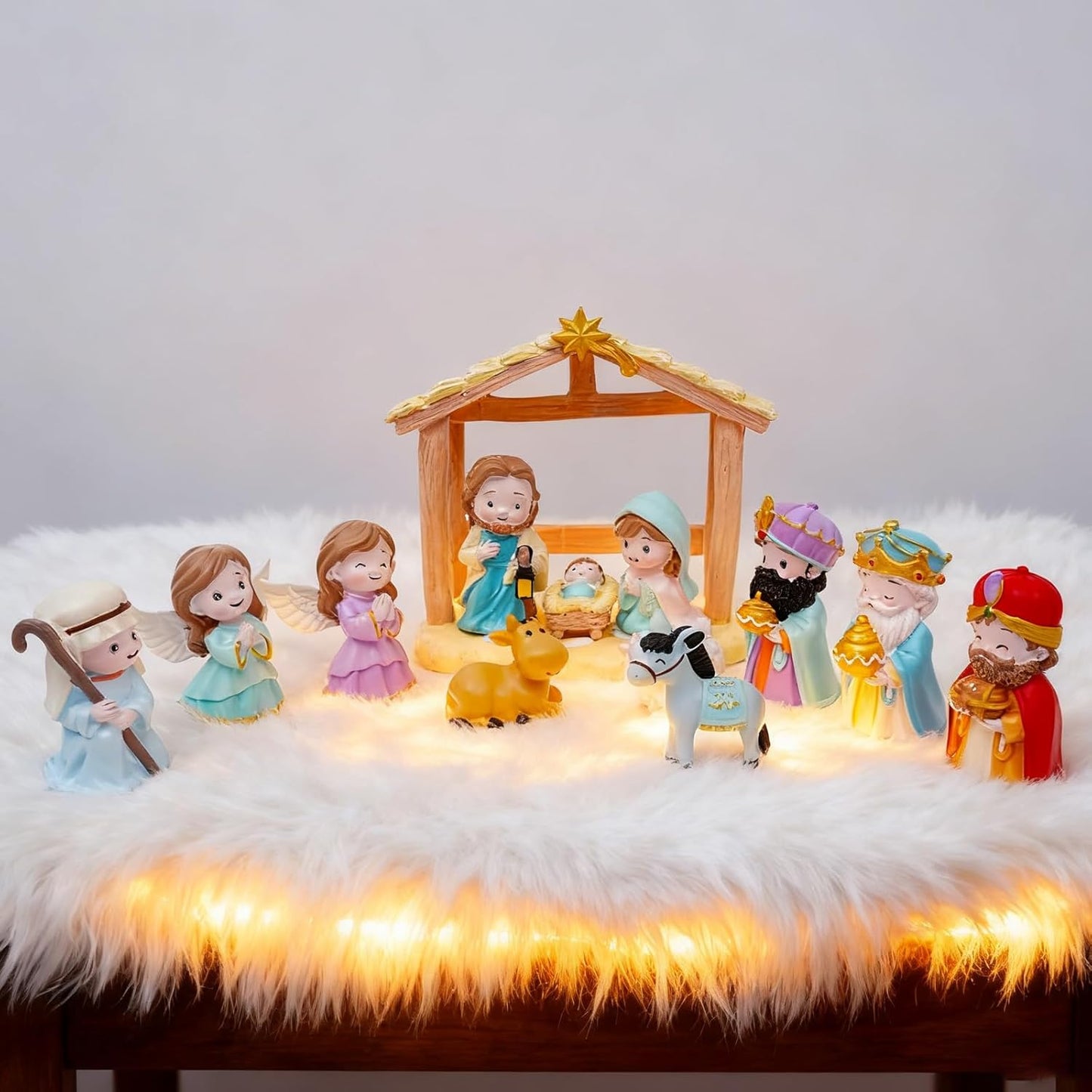Regine Switzerland 13-Piece Nativity Set - Christian Playset for Kids Ages 3-9 | Perfect Christmas Gift