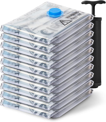 Skiennix Vacuum Seal Bags - Jumbo Space Saver for Clothing & Blankets | Hand Pump Included