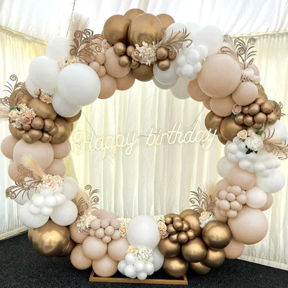 Skiennix 120pcs Nude Balloons - Boho Neutral Balloon Arch Kit for Weddings & Parties | 5-18 Inch Sizes