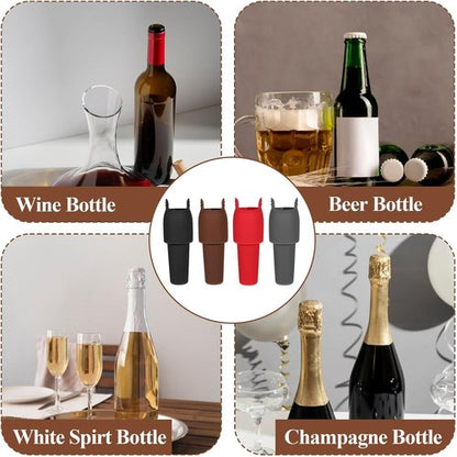 8Pcs Silicone Wine Stopper for Wine Bottles, Reusable Sparkling Wine Bottle Stoppers Keep-Wine-Fresh Sparkling Wine Bottle Stopper for Wine Beer Champagne Home Party