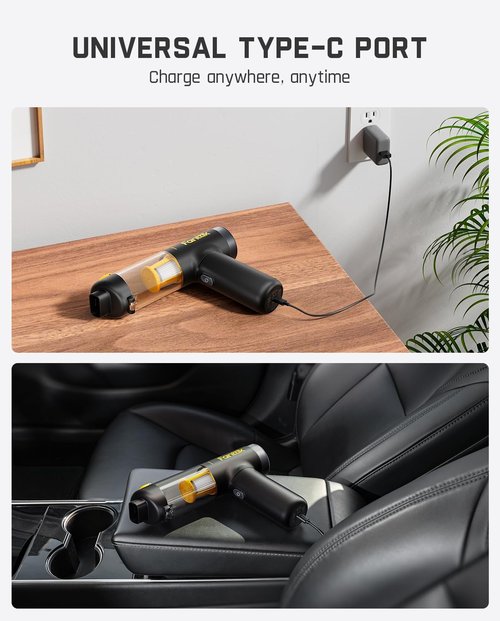 Fanttik Slim V10 Mix Cordless Car Vacuum - 4-in-1 Handheld Air Duster with Smart LED Display & 16kPa Suction Power
