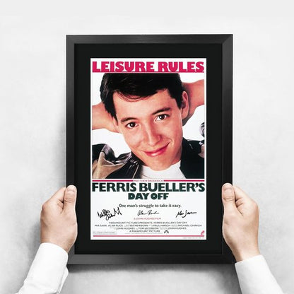 HWC Trading Ferris Bueller's Day Off Autographed Picture - 16" x 12" Framed Movie Memorabilia