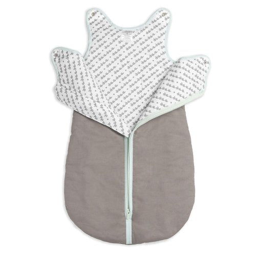 Baby Deedee Sleep Nest Original - 2.5 TOG Baby Sleep Sack for 0-6 Months | Soft Cotton Winter Wearable Blanket in Gray Lagoon