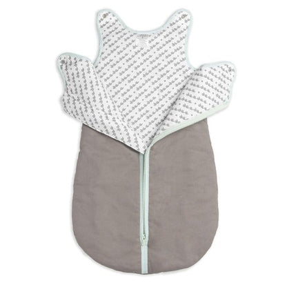 Baby Deedee Sleep Nest Original - 2.5 TOG Baby Sleep Sack for 0-6 Months | Soft Cotton Winter Wearable Blanket in Gray Lagoon