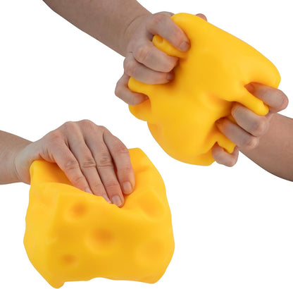 ORB Easy Sqweezy Super Cheesy - Giant Soft Cheese Stress Relief Toy | Fun, Squishy, Slow Rising Fidget for All Ages