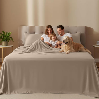 Utopia Bedding Full Sheet Set - Soft & Breathable 4-Piece Microfiber Bedding for Full Size Bed | Beige