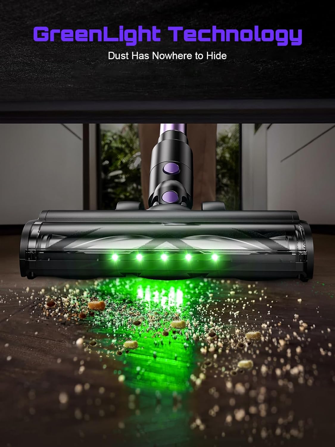 OIRFND Cordless Vacuum Cleaner - 10-in-1 Lightweight Stick Vacuum with Powerful Suction & Anti-Tangle Brush | Ideal for Home & Carpets