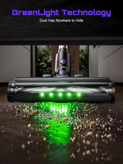 OIRFND Cordless Vacuum Cleaner - 10-in-1 Lightweight Stick Vacuum with Powerful Suction & Anti-Tangle Brush | Ideal for Home & Carpets