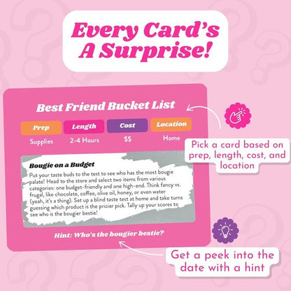 Best Friend Bucket List - 35 Scratch-Off Cards for Fun Adventure Date Ideas | Perfect Friendship Gift for Birthdays