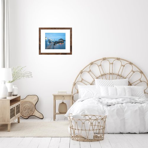 10x14 Picture Frame Set of 6 for 30 x 40 cm Diamond Art Painting, Display 8.5x11 with Mat or 10x14 without Mat, Wood 10 x 14 Wall Gallery Poster Photo Frames Bulk with 8.5x11 Mat,6 Pack, Deep Brown