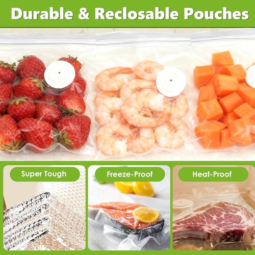 Handheld Vacuum Sealer - Compact Food Saver with Visible Water Tank & 30 Reusable Bags | 6X Freshness Preservation