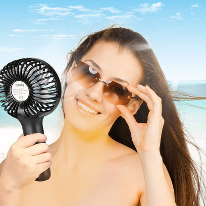 Miady Portable Handheld Fan - 5000mAh Mini USB with 3 Speeds | Strong Wind for Travel & Office