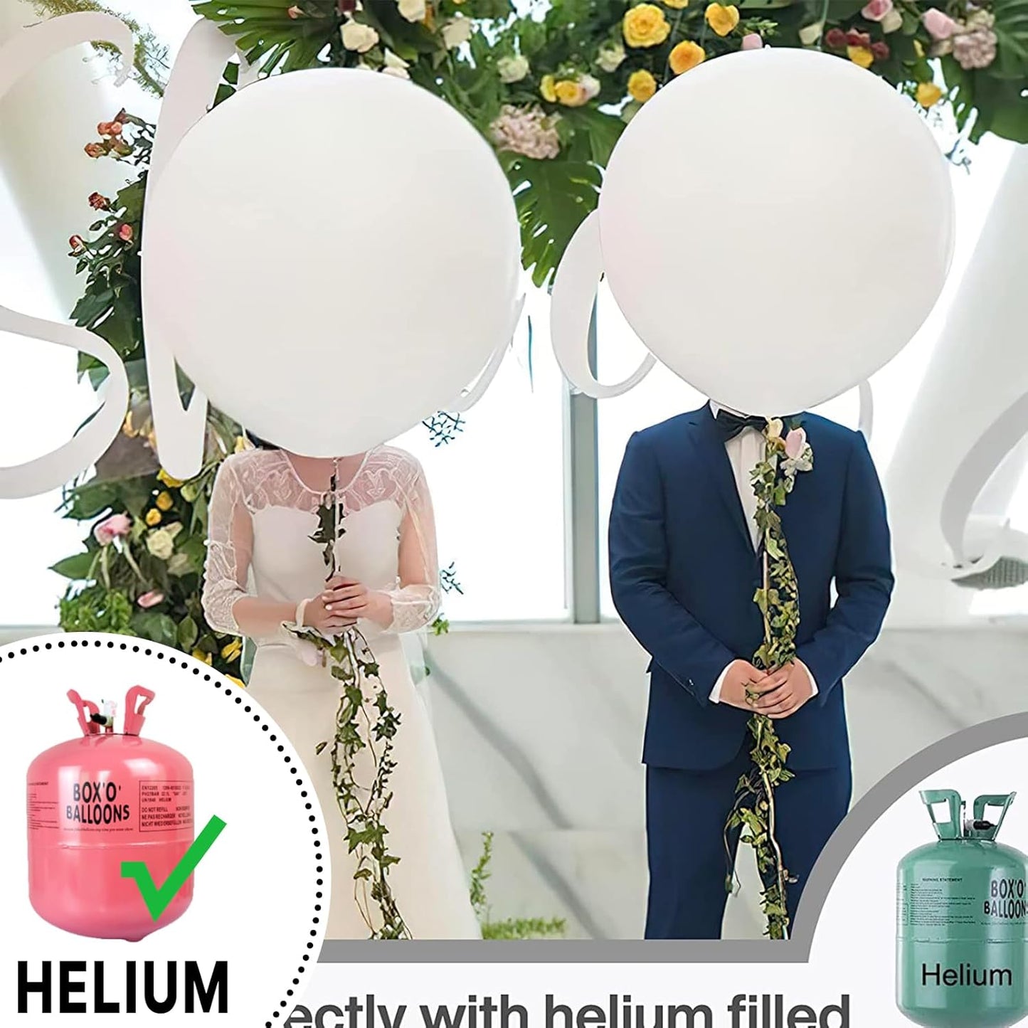 PartyWoo White Balloons - 20pcs 18 Inch Matte Latex for Weddings, Graduations & Celebrations