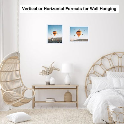 JCJMY 7x8 Picture Frame White for Wall Hanging or Tabletop, Wall Mounting Horizontally or Vertically, 7 x 8 Wall Gallery Poster Photo Frame with Shatter Resistant Plexiglass, White