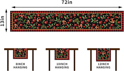 Yule Table Runner by Scandinavian Designs - Festive Pagan Christmas Decor | 13x72'' Mistletoe Design