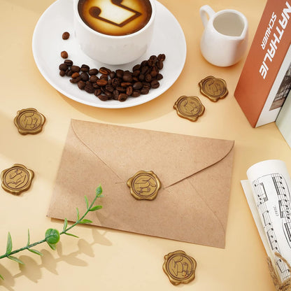 Whaline Graduation Wax Seal Stickers - 50 Pcs Gold 3D Self-Adhesive Caps for DIY Invitations & Gifts