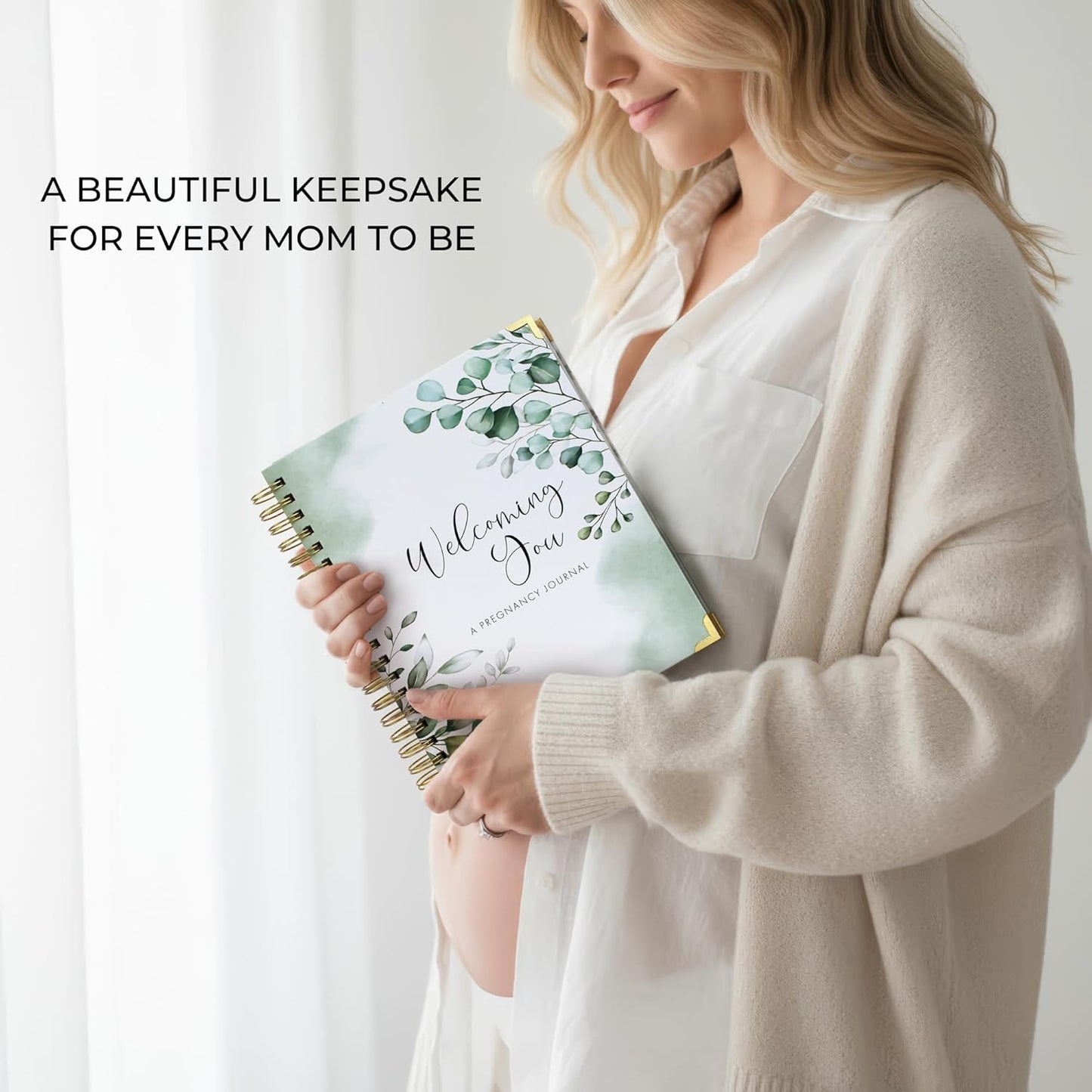 Pregnancy Journal by [Brand Name] - Memory Book with Stickers & Keepsake Pocket | Ideal Gift for First-Time Moms