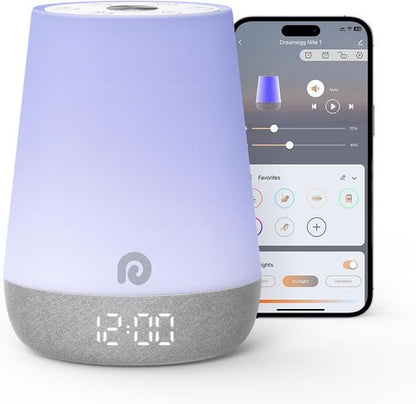 Dreamegg Nite 1 - Baby Sound Machine & Sleep Trainer | 34 Soothing Sounds, App Control, Night Light