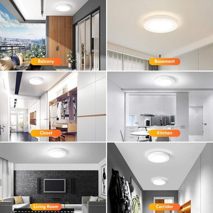 Brightever Motion Sensor LED Ceiling Lights, 10 inch 1200LM & 15W(100W Equivalent), 3000K/4000K/5000K Selectable, Indoor Flush Mount Light Fixture for Hallway, Stairs, Pantry, Closet, Pack of 2, White