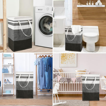 Skiennix 75L Large Laundry Basket - Waterproof Collapsible Hamper with Extended Handles | Ideal for Bedroom, Bathroom, and Dorm Use
