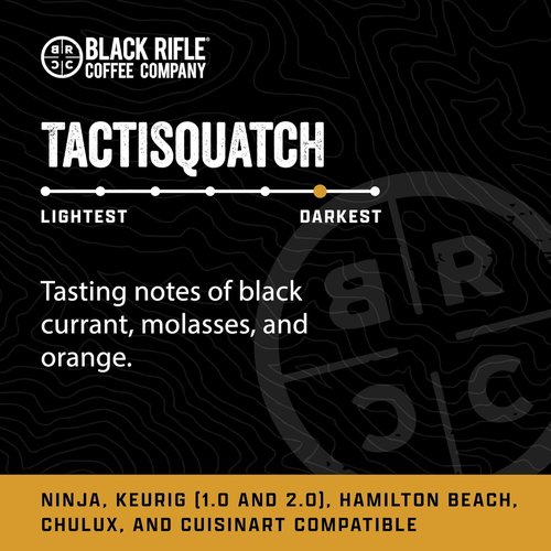 Black Rifle Coffee Company Dark Roast Coffee Pods - Bold & Smoky 100% Arabica K-Cups | Tactisquatch - 84 Count