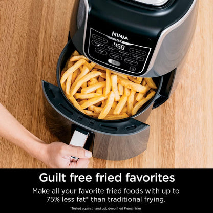 Ninja AF161 Max XL Air Fryer - 5.5 Quart Capacity | Cooks, Crisps, Roasts & Dehydrates - Grey Finish