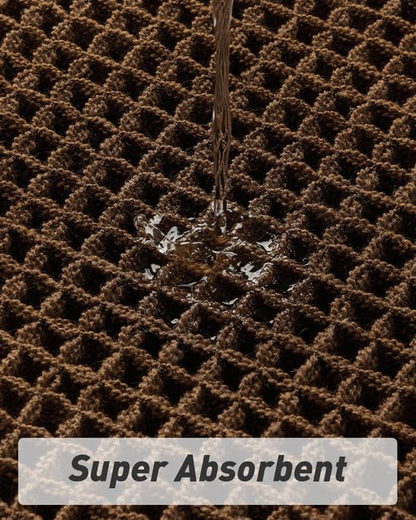 AMOAMI Upgraded Waffle Bath Mat, Super Absorbent Non Slip Bath Mats for Bathroom Floor, Machine Washable Bathroom Rugs with Tassels, Rubber Backed Bathroom Mats, Ultra Soft, 24" x 36",Terracotta