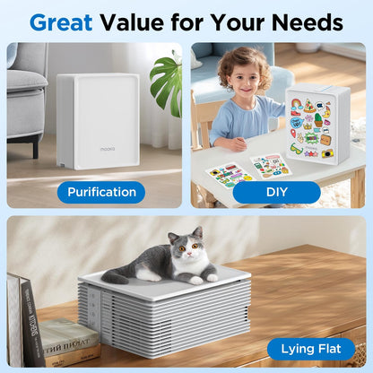 Skiennix Air Purifier - Large Room Coverage Up to 2200ft² with PM2.5 Sensor & Aromatherapy Feature