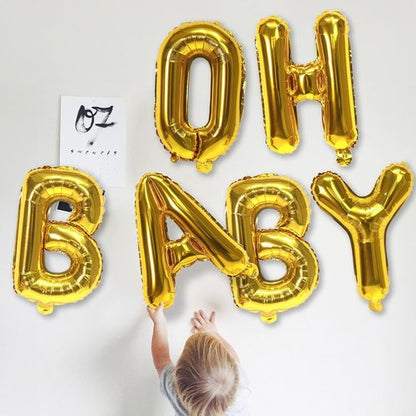 Giant P Gold Alphabet Balloon - 40 Inch Self-Inflating Mylar Foil Letter for Birthday & Graduation Decor