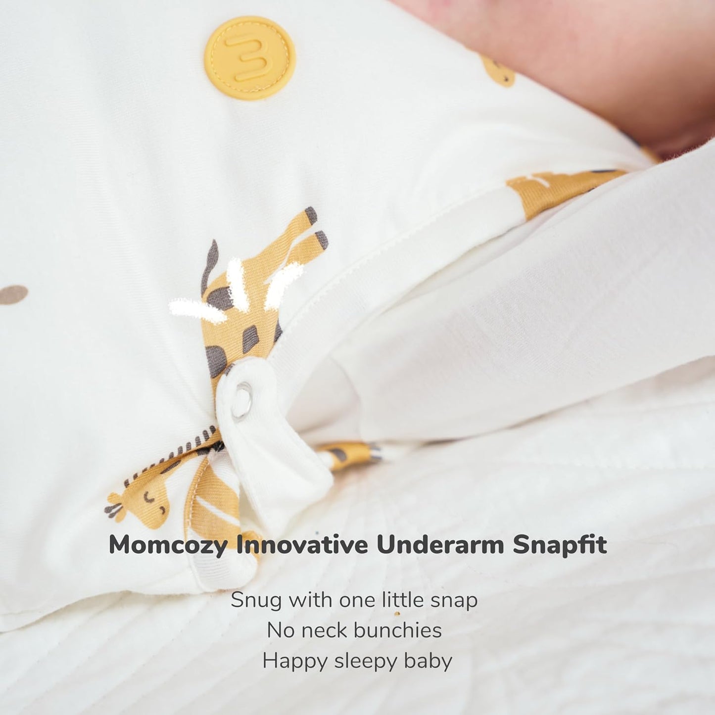 Momcozy Baby Sleep Sack - 1.5 TOG Wearable Blanket with Plush Filling & Two-Way Zipper | Small Giraffe