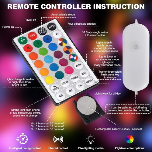 Gvwoxm LED Rope Lights - 50FT, 150 Color-Changing Lights with Timer & Remote | Waterproof for Outdoor Use