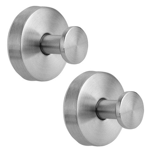 AUGLEAF Suction Cup Hooks for Shower, Towel Hooks for Bathroom, Kitchen, Glass Door, Mirror, Tile, – Loofah, Towel, Bath Robe Hooks for Hanging up to 15 lbs, Brushed Silver (2 Pack)