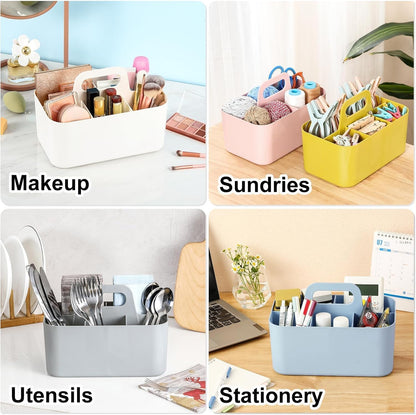 Multiuse Caddy Organizer by [Brand Name] - Portable Tote Bin for Art, Makeup & Office Supplies - Grey