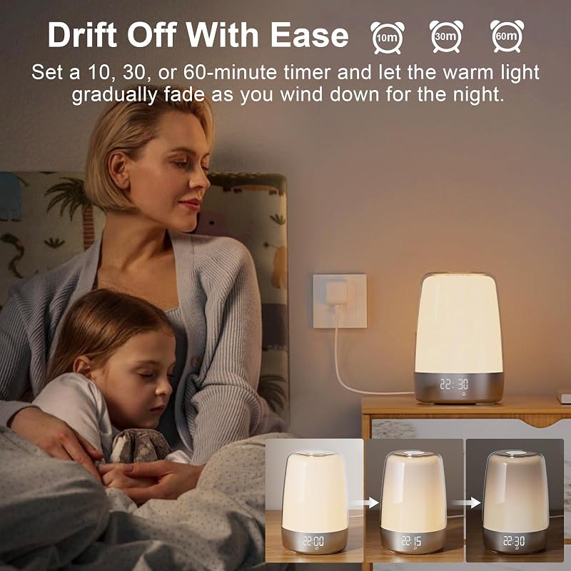 Vicsoon Sunrise Alarm Clock with Wake Up Light – White Variation