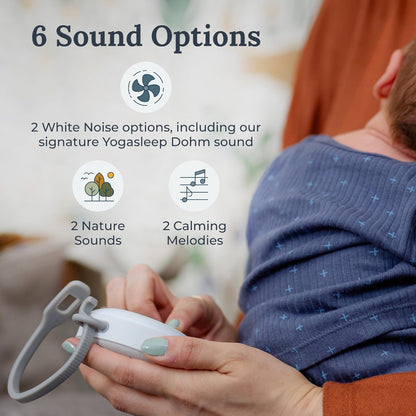 Yogasleep Hushh 2 Portable Sound Machine - Soothing Sounds & Night Light for Babies | Easy Timer & Volume Control