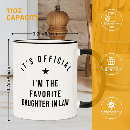 Aurahouse Daughter-In-Law Mug - Funny Mother's Day Gift from Mother-In-Law | Perfect for Birthdays & Weddings
