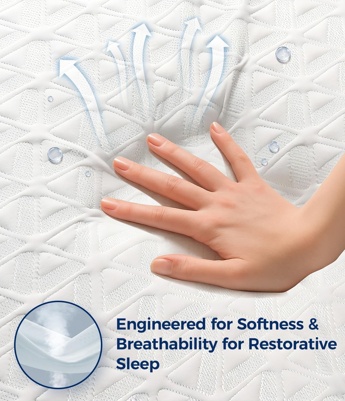 Skiennix Waterproof Mattress Protector - Soft Breathable Twin Size Pad with Deep Pocket | Noiseless Cooling Cover, White