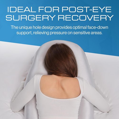 Kolbs Face Down Pillow - Post Eye Surgery Vitrectomy Relief | Dual-Sided Warm & Cool Memory Foam