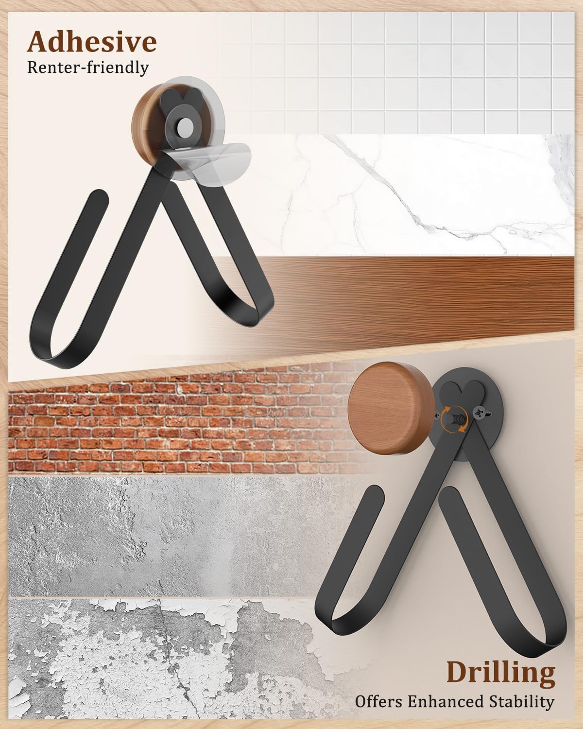 Skiennix Hat Rack - Stainless Steel Wall Organizer | Holds Up to 25 Baseball Caps - 2 Pack