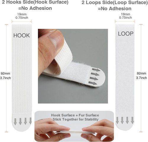Gisde Heavy-Duty Picture Hanging Strips - 16 Pairs (32 Strips) No-Damage Wall Hangers for Easy Use