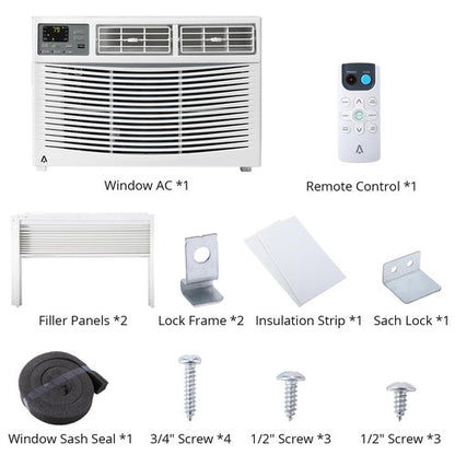 8000 BTU Window Air Conditioner with WiFi, Window AC Unit 110-115V Cools Up to 350 Sq. Ft., Energy Saving with Remote & App Control & Timer Function, Perfect for Small Rooms, Living Room, Office