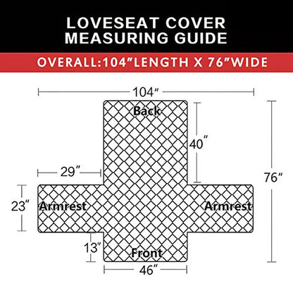 Easy-Going Reversible Loveseat Couch Cover for 2 Cushion Couch Sofa Cover for Dogs Water Resistant Furniture Protector with Foam Sticks Elastic Straps for Pet (Loveseat, Dark Blue/Ivory)