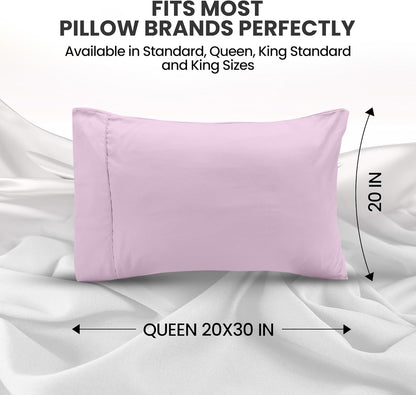 Utopia Bedding Queen Pillow Cases - Soft Brushed Microfiber - Fade Resistant | 20 x 30 Inches, Lavender - 2 Pack