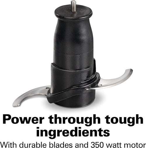 Hamilton Beach Electric Vegetable Chopper - 3-Cup Mini Food Processor, 350 Watts, Black | Perfect for Dicing & Mincing