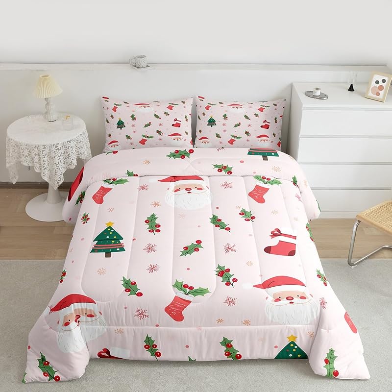 Merry Christmas Kids Comforter Set Twin - Red Green Variation