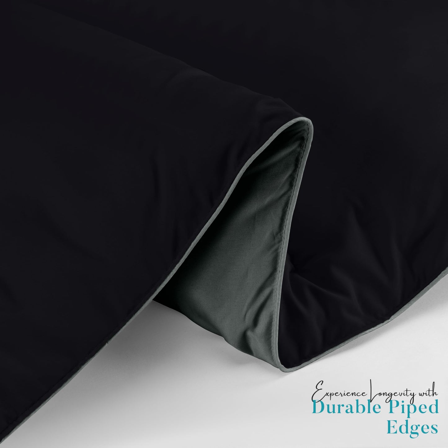 Utopia Bedding Queen Comforter Duvet Insert, Reversible Black/Grey Quilted Comforter with Corner Tabs, Box Stitched Down Alternative Comforters Queen Size 88 x 88 inches