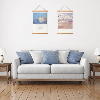 FALAMON Magnetic Poster Hanger Frame - Teak Wood | Versatile 20x20 to 20x30 Sizes for Art & Photos