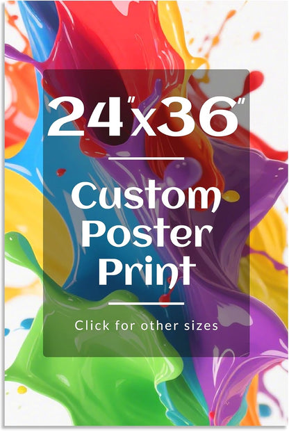 Skiennix Custom 24x36 Canvas Poster - Upload Your Photo for Unique Wall Art (Unframed)