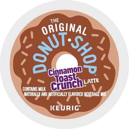 Original Donut Shop Cinnamon Toast Crunch Latte K-Cup Pods - One-Step Brewing, 60 Count